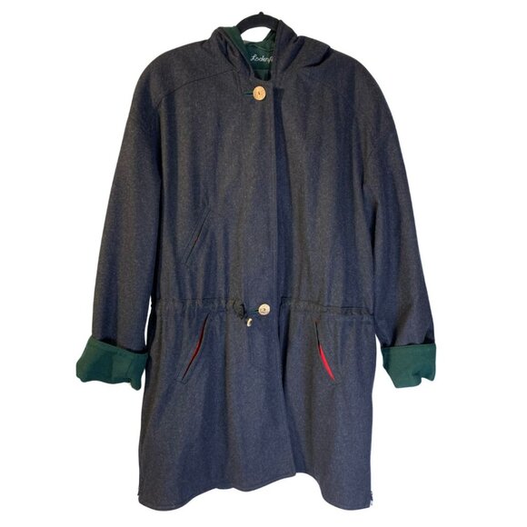 Eduard Kettner Lodenfrey Women's Hooded Jacket Size 2XL Cinched Waist Wool Blend - Picture 1 of 9